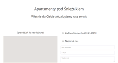 Desktop Screenshot of apartamentysnieznik.pl