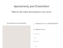Tablet Screenshot of apartamentysnieznik.pl